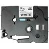 compatibile con BROTHER Nastro Compatibile Laminato Nero su Bianco (12mm X 8m) per BROTHER TZ-231, TZe-S231