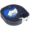compatibile con DYMO Nastro CARTA Nero su Bianco (S0721510, 91200) (12 mm X 4 m) per DYMO LetraTAG