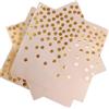 CEILIWEN 50 Tovaglioli per Feste Neri e Oro Con Stelle - Fazzoletti di Carta, Usa e Getta, da Cocktail - Decorazioni per Felice Anno Nuovo