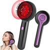 TechVizrs Massaggiatore Elettrico Cuoio Capelluto 2 in 1, Spazzola Massaggiante con Terapia Luce Rossa 360°, Pettine Elettrico 3 Livelli Intensità per Cura del Cuoio Capelluto (Nero)