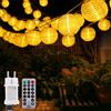 StarryEver Catena luminosa a LED da 12 m, corrente esterna, 11 modalità, catena luminosa con telecomando, 40 LED, lanterne cinesi, luce bianca calda e bianca fredda, per patio, balcone, giardino