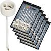 ISOLATECH 50pcs GU10 ceramica presa con ghiere LED lampade a risparmio energetico (max.250V/2A) lampadine casa incasso soffitto cucina bagno presa resistente al calore