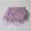 Blausky Nastro con piume di struzzo, 2 m, con piume di struzzo, strisce di tessuto, frange con nastro di raso, per fai da te, cucito, artigianato, abbigliamento da matrimonio, viola