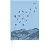 Alpha Edition - Lady Journal Grande Deluxe Sky 2026 - Agenda tascabile A5 (15 × 21 cm) con 128 pagine e copertina Tucson con motivo stampato, agenda Weekly con Bucket List