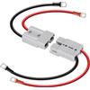 DCHOUSE Set di 2 connettori per batteria, 50 A, con cavo da 7 AWG, 30 cm, connettore batteria impermeabile per batteria Lifepo4, auto elettrica, camper, carrello da golf, tosaerba