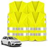 TK Gruppe Timo Klingler 4X Gilet di Sicurezza 2026 Giallo ISO20471 - Gilet Riflettenti Alta visibilità per Auto, Camion e Veicoli - Accessorio Obbligatorio Emergenze Stradali
