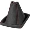 L & P Car Design Cuffia cambio compatibile con Opel Astra H 2004-2010 - nero rosso - vera pelle - leva cambio manuale - (A0017-3)