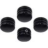 Riloer Copribulloni testa Riloer compatibile con Harley Davidson Twin Cam tutti i modelli, compatibile con modelli Big Twin 1340 Evo, modelli Sportster, neri 4 pezzi
