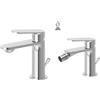 NEWFORM - RISE UP set miscelatore lavabo + miscelatore bidet - 74010+74025 : Finitura - Nero opaco