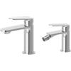 NEWFORM - RISE UP set miscelatore lavabo e miscelatore bidet senza scarico - 74012+74026 : Finitura - Cromo lucido