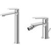NEWFORM - RISE UP set miscelatore lavabo alto + miscelatore bidet - 74015+74025 : Finitura - Nero opaco