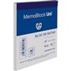 Unipapel, Confezione da 10 blocchi di note piccoli, formato a7, 80 fogli lisci, carta 60 g microperferato, 10 x 8,2 cm, rivestimento resistente, Memoblock Uni