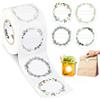 AiQInu Etichette Adesive per Marmellate, 500Pezzi 5CM Etichette Adesive Rotonde 4 Diversi Modello Adesivi Scrivibile per barattoli vetro, Prodotti da Forno, Confezione Regalo, Decorare Regalo