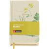 Miquelrius - Taccuino carino (90 x 140 mm), Logbook 80 fogli lisci da 80 g/m², carta avorio adatta per acquerelli, copertina in cartone foderato con tessuto, tasca posteriore, Celidonia