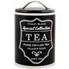 ANTICO CAFFE' NOVECENTO ChaCult | Latta Metallo Contenitore Tè Tisane Infusi Erbe | Contenitore Colore Nero Metallo Cucina per Alimenti