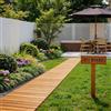 Spurgehom Percorso da giardino in legno di cedro da 2,4 m, per esterni, dritto, pavimentazione decorativa per prato, patio, passerella, spiaggia, festa di nozze (naturale)