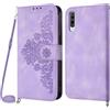 Netany Cover per Samsung Galaxy A70 / A70S con Cordino, Flip Portafoglio Custodia in Pelle, [2 Porta Carte][Chiusura Magnetica],Custodia Libro Antiurto Cover con Laccio per Samsung A70/A70S (Viola)