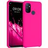 kwmobile Cover per OnePlus Nord N100 Custodia - Back Case per Smartphone in Silicone TPU - Protezione Gommata - rosa shocking