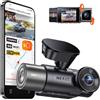 VANTRUE N2X 2.7K+1080P Telecamera per Auto Anteriore Interna, STARVIS 2 Doppia HDR Dash Cam Infrarossi, 2.5K/60FPS Frontale, 5GHz WiFi GPS, APP & Controllo Vocale, 24/7 Modalita Parcheggio, Max 512GB