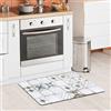 CREARREDA Tappeto Cucina Mordibo Antiscivolo Lavabile Antimacchia, Passatoia Cucina Assorbente Made in Italy, Runner Cucina Tappetino Multiuso in Gomma Porosa Ideale per Ingresso, Bagno e Doccia