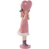 Home ESPRIT Statuetta decorativa rosa Malva Ragazza 10 x 8,5 x 31 cm