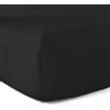 Le linge de Jules Lenzuolo con angoli, 100% cotone, 57 fili, 140 x 190 cm, colore: Nero