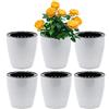 SAND MINE Vaso da fiori autoirrigante bianco (6, XL)
