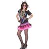 W WIDMANN MILANO Party Fashion - Costume da donna anni '80 in stile retrò, set con maglietta e gonna per carnevale e Halloween