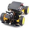 Adeept 4WD Kit Smart Car per Raspberry Pi 5/4B/3B/3B+ (piastra non inclusa), tracciamento della linea, tracciamento della luce, prevenzione degli ostacoli, servomotore, schermo OLED, cicalino, display