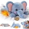 Mewaii Peluche Elefante Grigio Ponderato, Peso 2,3 kg, Caldo E Freddo