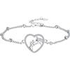 Hifeeled Bracciale Ragazza e Cavallo Donna Argento 925 Bracciale Antiallergici Regali per Donna Moglie Figlia - Regolabile |16cm+4cm|