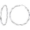 PROSTEEL 80MM Argento Orecchini Donna Orecchini a Cerchio Vuoto Orecchini Oversize Y2K Colonna di Torsione Pendolarismo Vacanza Festa Orecchini Combinazioni di Impilamento