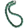 Vifaleno Collana in Malachite Naturale, Perle Cilindriche 10x14 mm, Lunghezza 43 cm, Gioiello Elegante da Donna