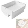 EXLECO Comodino Sospeso in Bambù, Vassoio da Letto con Passacavi, Tavolino da Letto a Soppalco Regolabile 0-45 mm, Mensole Comodino con Clip, per Dormitorio e Cameretta dei Bambini, Colore Bianco