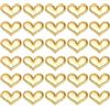 PATIKIL 100Pz Toppe Decorative a Forma Cuore Cucire, Toppe Adesive per Tessuti Cucire a Forma Cuore Lucido, Imbottite Pu, per Decorazioni Fai da Te, Scrapbooking, Matrimoni, Oro Chiaro