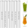 PIKABOOM Set Regalo cannucce Aperol - 6 Pezzi Bicchieri Aperol Spritz 20cm cannucce di Vetro riutilizzabili - Regalo Aperol - Macchina Aperol Spritz - Regalo per Gli Amanti dell'Aperol