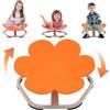 Nukdey Sedia Girevole Sensoriale per Bambini, 360° Sedia Girevole Sensoriali per Autismo con Base in Metallo Antiscivolo, Sicura e Robusta, Allenamento alla Coordinazione Corporea, 54x54x27CM, Arancione