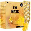 KAIYOCA Maschera per gli occhi d'oro 25 paia, maschera per gli occhi sotto gli occhi per occhi gonfi, Idratante,Anti-Invecchiamento, riduce occhiaie, borse per gli occhi, rughe