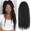 XIIMENALU Marley Twist Braiding Hair Afro Kinky Curly Cuban Twist Hair Marley Twists Hair Crochet Braids Extension per capelli sintetiche intrecciate all'uncinetto in stile senegalese per donne (1b