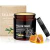 Ledeak Crema al Sebo di Manzo, 120g Naturale Beef Tallow Honey Balm per Viso e Corpo, Organic Idratante Beef Tallow Balm, Sego di Manzo Crema Viso per Idrata e Nutre in Profondità la Pelle Secca