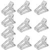 NIYATA 10 clip per unghie trasparenti, clip per unghie in gel, clip per unghie in cristallo per estensioni e manicure (bianco)