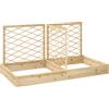 Outsunny Fioriera con 3 griglie regolabili, fioriera esterna in legno per balcone terrazza patio, 222 x 114 x 109 cm, legno naturale | Aosom Italy