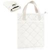Playexen 31x26cm Custodia Libro Regali per Amanti dei Libri con Cerniera e Tasca Frontale Borsa Porta Copertina Libri in Material Impermeabile con Protezione in Cotone per Copertine Libri Scolastici (Beige)