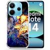 Cokitec Custodia rinforzata per Xiaomi Redmi Note 14 4G Manga Naruto VS