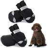 BWBIKE Set di 4 Stivali da Pioggia per Cani, Protezioni Invernali Impermeabili per le Zampe per Cani di Piccola, Media e Grande Taglia, Suola Robusta Antiscivolo e Cinghie Regolabili