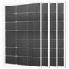 VEVOR Modulo Solare Monocristallino 4 Pezzi da 100 W ad Alta Efficienza con Uscita MC4 Stabile e Telaio in Alluminio, Impermeabile IP65 per Applicazioni su Tetti Piani per Auto, Barche, Camper