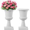 VEVOR Vaso per Fioriere in Plastica 40 x 67 cm, Vaso da Fiori Classico, Set da 2, Urna da Giardino per Piante Urna in Plastica da Fiori per Interni, Esterni, Eventi, Palcoscenici, Ingressi, Bianco