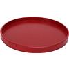 Duokon Piatto in Legno, Piatto Rotondo Rosso, Vassoio per Posate di Frutta per Uso Alimentare, Adatto per Ristorante, Casa, Caffè, Tè, Set(24cm)