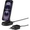 Belkin BoostCharge Pro Caricatore Magnetico Convertibile 15W, Caricabatterie Wireless Rapido Qi2 compatibile con MagSafe, per iPhone 17, Air, Pixelsnap, AirPods, alimentatore da 20 W incluso - Nero