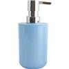 MSV - Dispenser di Sapone INAGUA - Compatibile con Gli Accessori Inagua - Dimensioni Standard - Ø 7 x 18 cm - Azzurro - Materiale PS Resistente - Ideale per Il Bagno
